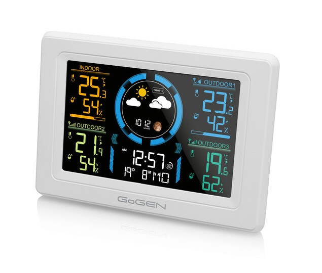Statie meteo interior-exterior GoGEN ME 3397 W, LCD color, 3
